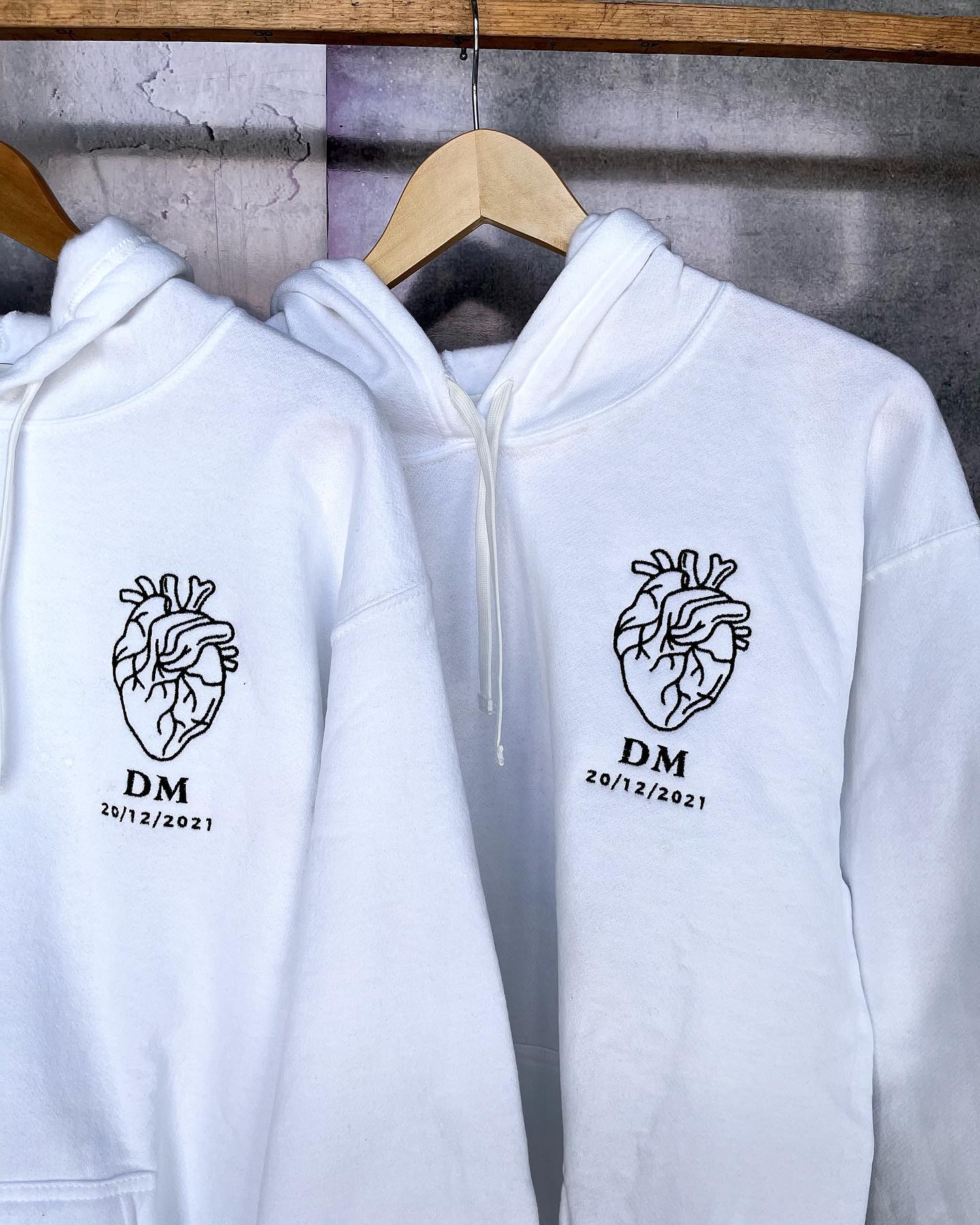 Outline hearts | Par de sudaderas