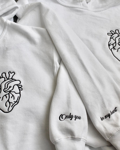 Outline hearts | Par de sudaderas